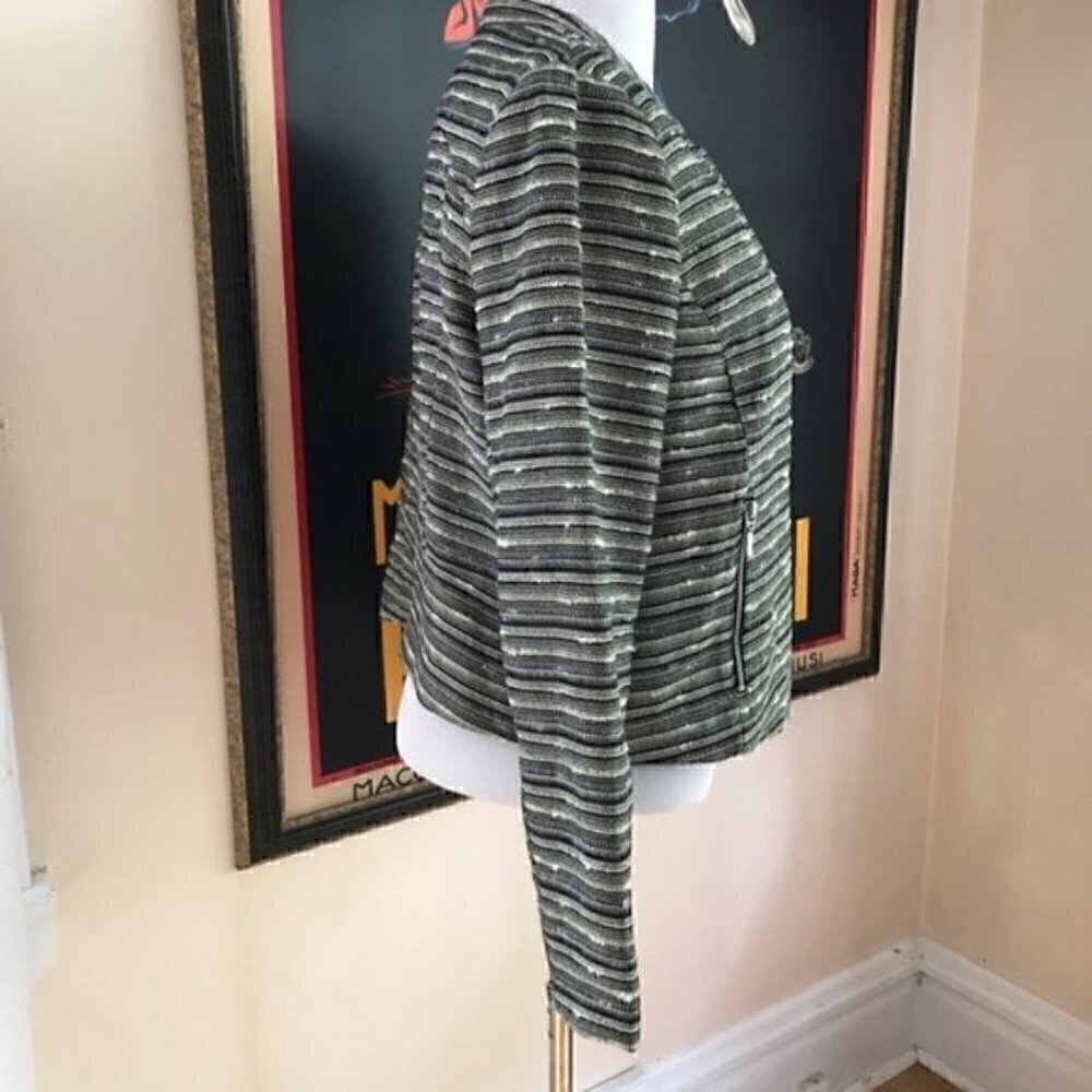 Mossimo: V-Neck Zipper Tweed Jacket Sz 18 - Picture 5 of 8